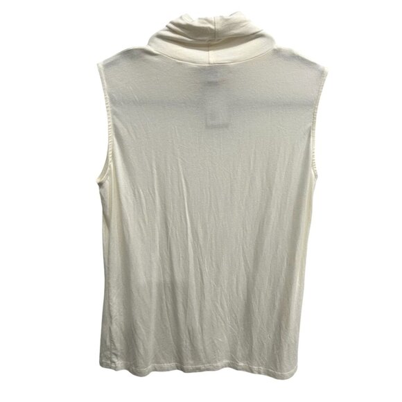 Elliott Lauren NWT Ivory Mock Neck Sleeveless Tank Top Rayon Blend Sz XS - Picture 2 of 10
